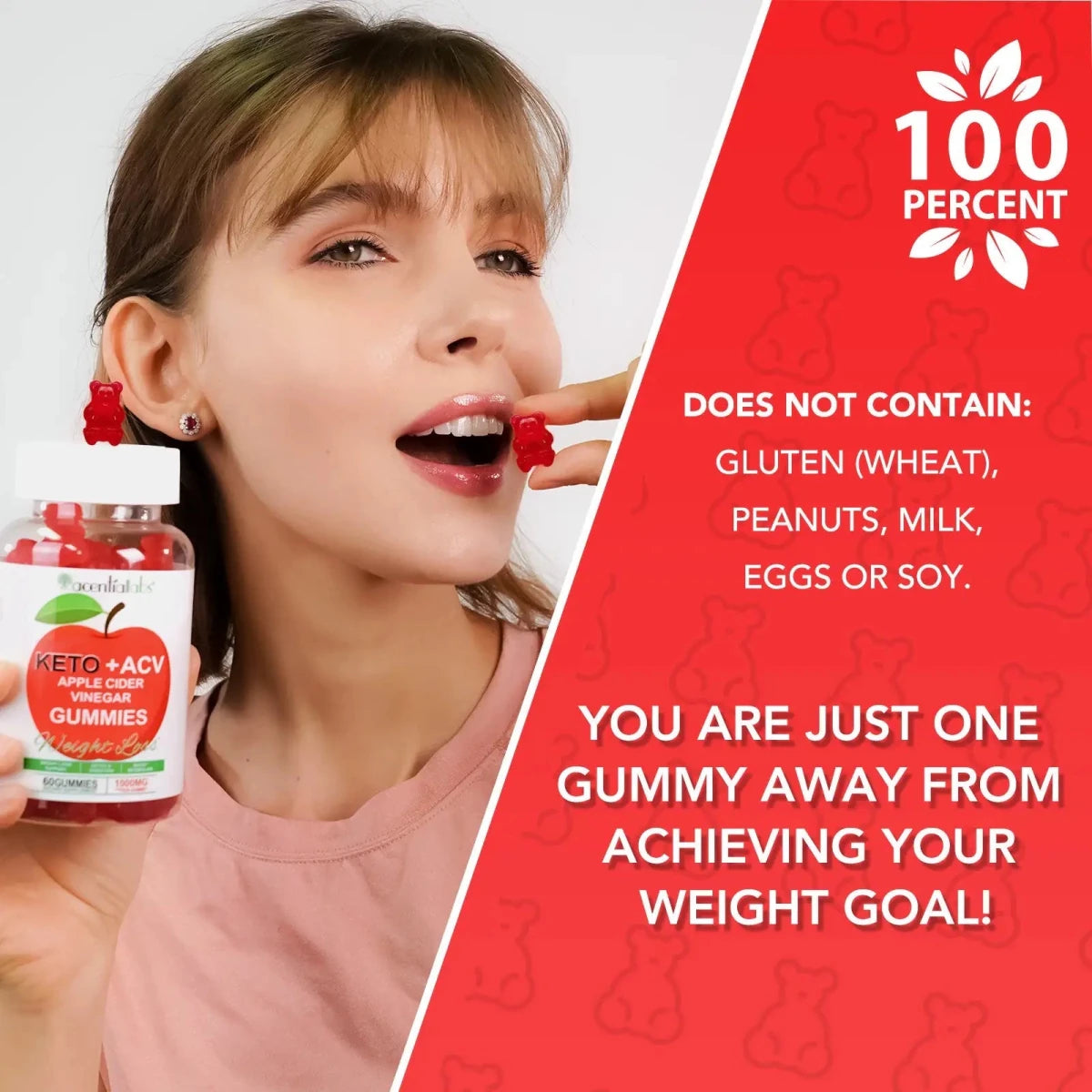 Golden Nuts Appelazijn Gummies - 60 Vegan Capsules Met 1000 Mg Per Dag, Voor Gezondheid En Welzijn - Golden Nuts