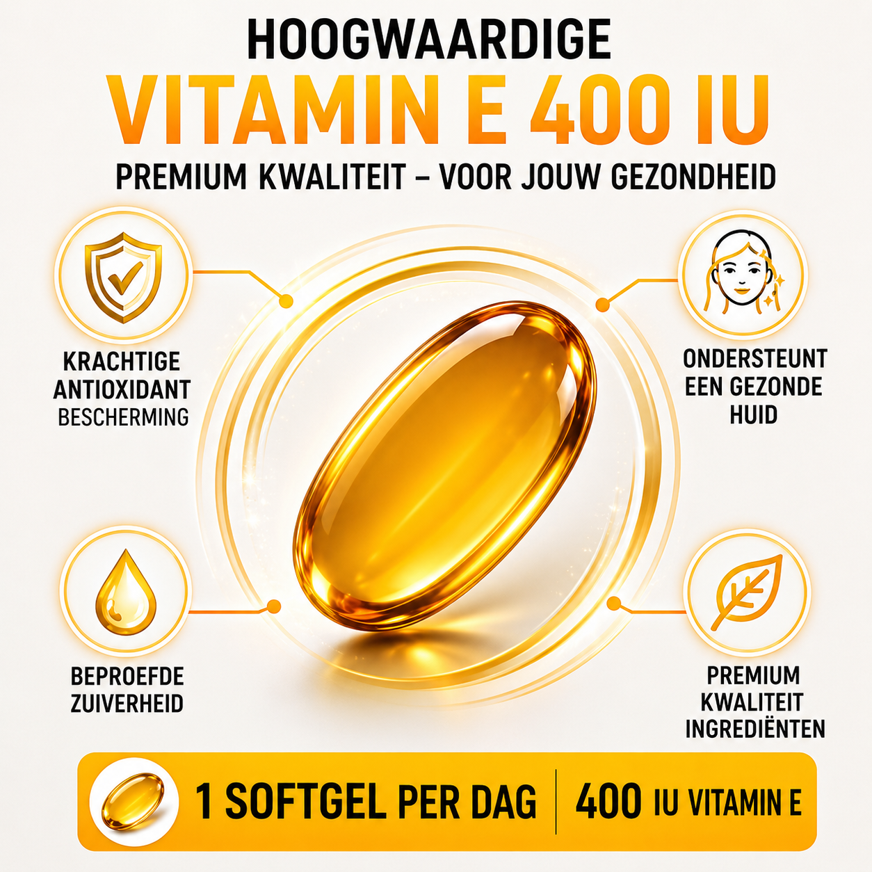 Vitamin E 400 IU – Softgels – BeBulk Nutrition