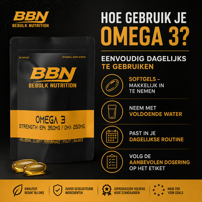 Omega 3 Strength EPA 350mg / DHA 250mg – BeBulk Nutrition