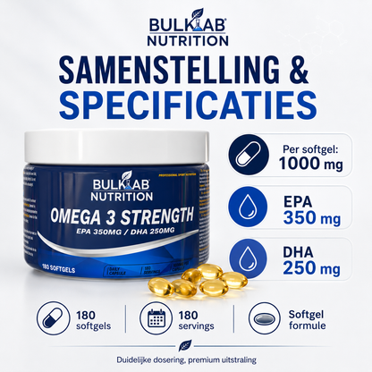 Omega 3 Strength EPA 350mg / DHA 250mg – BulkLab Nutrition