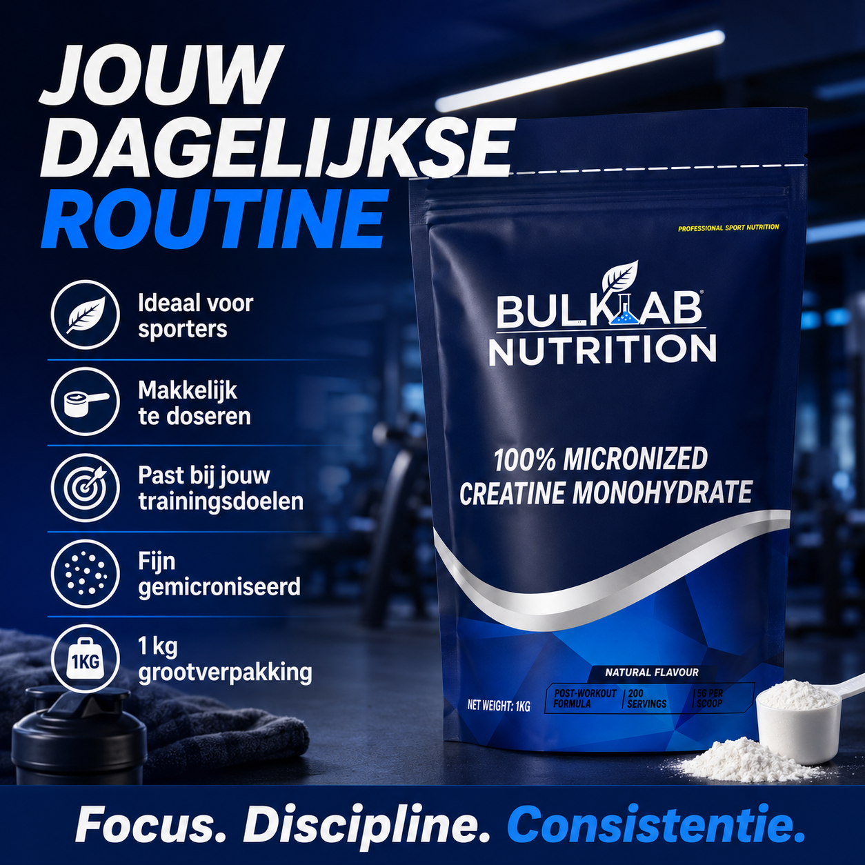 100% Creatine Monohydraat Micronized - BulkLab Nutrition