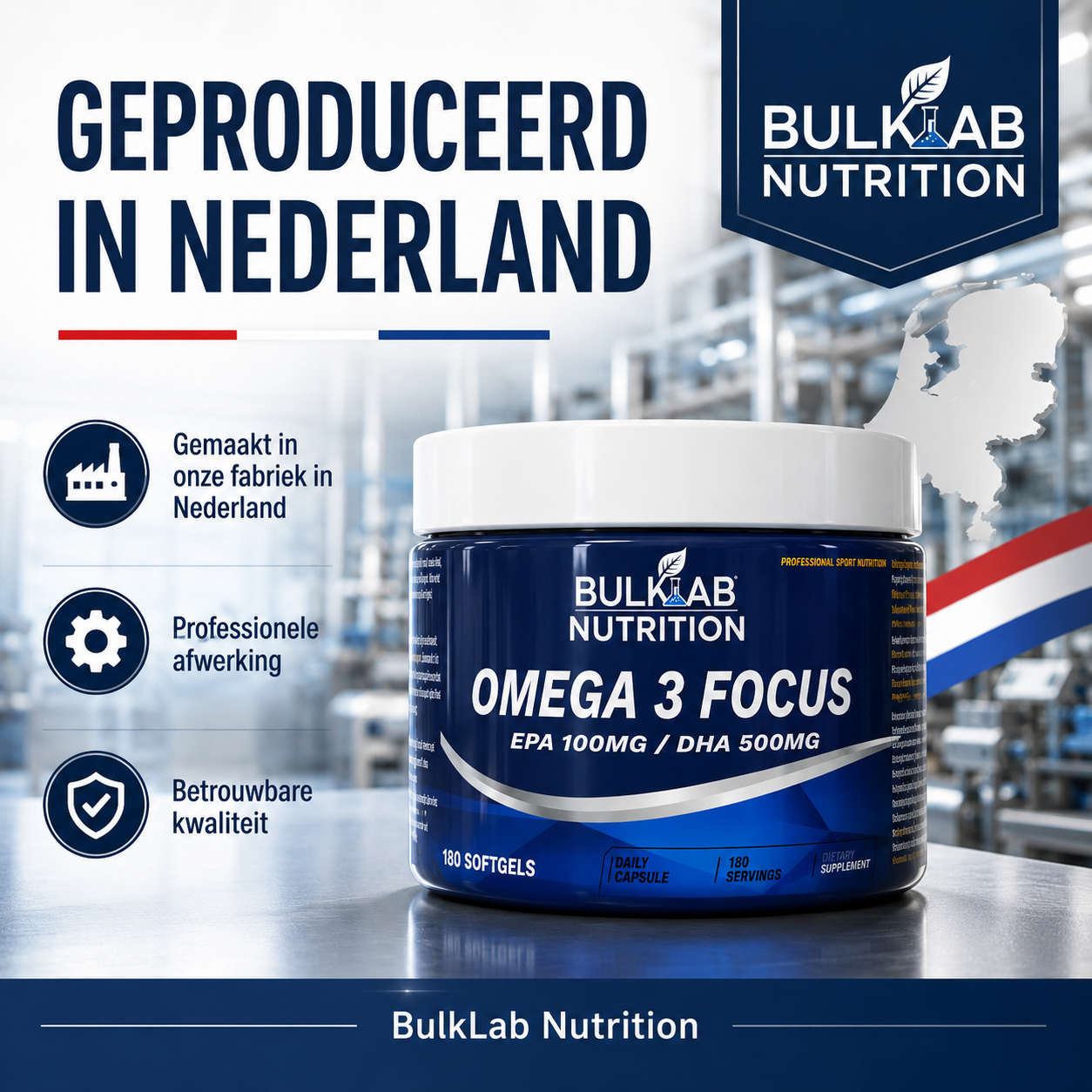 Omega 3 Focus: EPA 100mg / DHA 500mg – BulkLab Nutrition