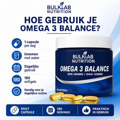 Omega 3 Balance EPA 180mg / DHA 120mg – BulkLab Nutrition