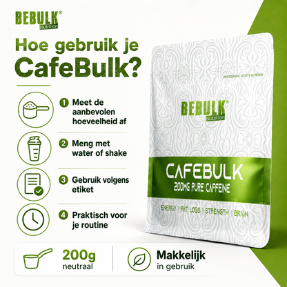 Cafebulk - Caffeine Poeder - BeBulk Nutrition
