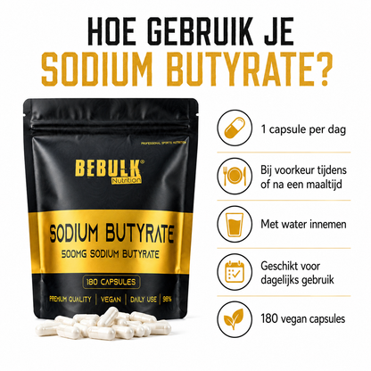 Sodium Butyrate 98% - Vegan - BeBulk Nutrition