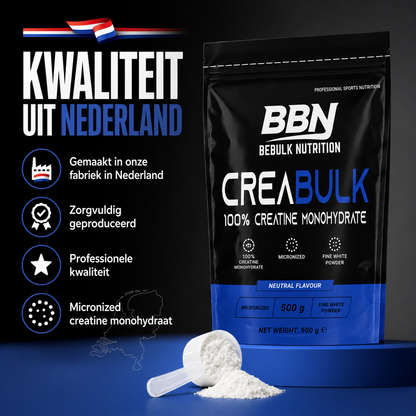 CreaBulk - 100% Creatine Monohydraat Micronized - BeBulk Nutrition
