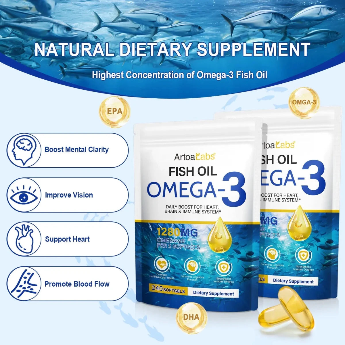 Omega 3 Visolie Capsules - Golden Nuts
