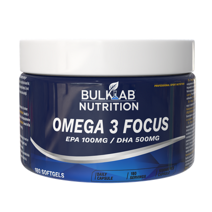 Omega 3 Focus: EPA 100mg / DHA 500mg – BulkLab Nutrition