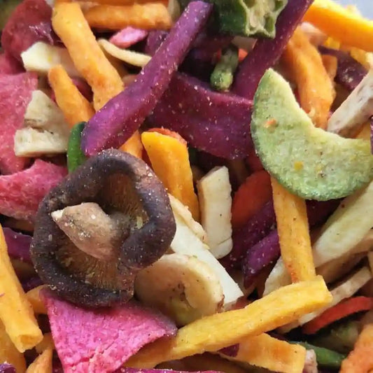 Kleurige Groente - en Fruitchips - Gezonde Mix van Zoete Aardappel, Taro en Meer! - Golden Nuts