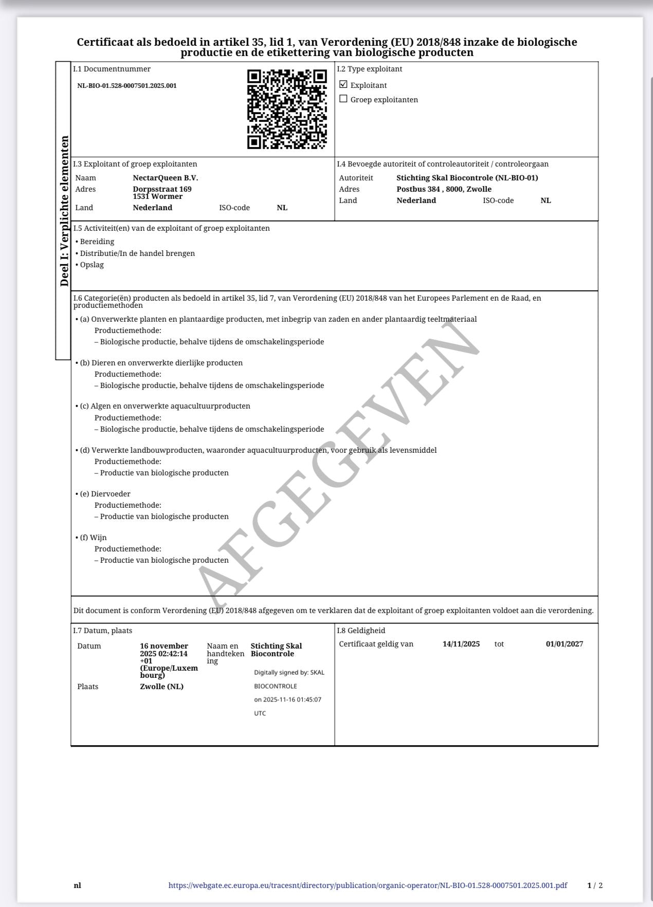 Bijenbrood BIO 50g